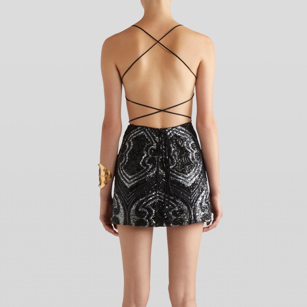 Etro sequin embellished patterned mini dress NWT … - image 4